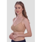 Elina - Beige Cotton Non Padded Womens T-Shirt Bra ( Pack of 1 ) - None