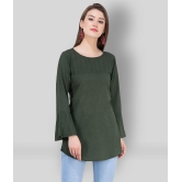 SAAKAA - Green Rayon Women's Tunic ( Pack of 1 ) - L