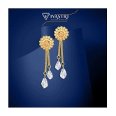 VIVASTRI Golden Drop Earrings ( Pack of 2 ) - Golden