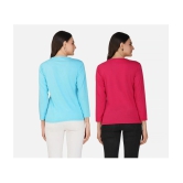 CHOZI - Multi Color Cotton Blend Regular Fit Womens T-Shirt ( Pack of 2 ) - None