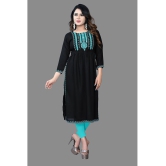 haya fashion - Black Rayon Women's A-line Kurti ( Pack of 1 ) - None