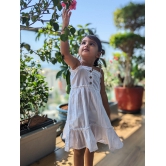 Cotton Malmal Dress | Simply Malmal White | 1 -12Y-10-12Y