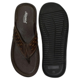 Ajanta Brown Flip Flops - None