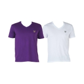 Vimal Jonney Multi V-Neck T-Shirt Pack of 2 - XL