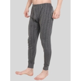 Zeffit - Grey Cotton Mens Thermal Bottoms ( Pack of 1 ) - None