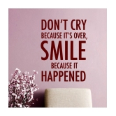 Decor Villa Dont Cry Motivational/Quotes Theme PVC Sticker