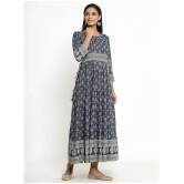 KIPEK Grey Rayon Anarkali Kurti - Single - S