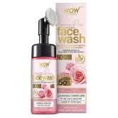 WOW Skin Science Himalayan Rose Foaming Face Wash with Built-in Face Brush - 100mL