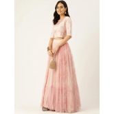 Designer Pink Net Lehenga-M