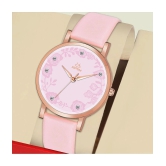 Septem White Leather Analog Womens Watch