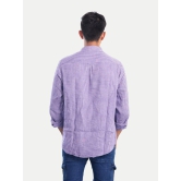 Men Violet Gingham Checkered Cotton Casual shirt