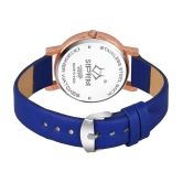 Septem Blue Leather Analog Womens Watch