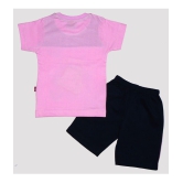 Wise Guys - Pink Cotton Baby Boy T-Shirt & Shorts ( Pack of 1 ) - None