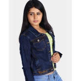 Women mid Blue Solid  Denim Jacket-L