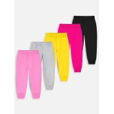 Trampoline Multicolor Cotton Blend Trackpant For Baby Girl ( Pack of 5 ) - None