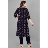 SIPET - Blue Straight Rayon Women''s Stitched Salwar Suit ( Pack of 1 ) - None