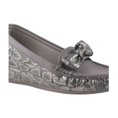 Shoetopia Light Grey Womens Loafers - None