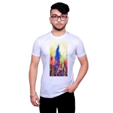 NITYANAND CREATIONS Round Neck White Holi T-Shirt for MEN-HOLI-T-SHIRT-11572-S