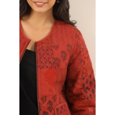 Printed women quilted  jacket-M