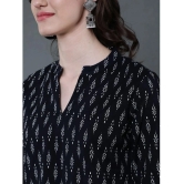 Antaran Cotton Printed A-line Womens Kurti - Black ( Pack of 1 ) - None