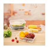 SHARUJA Fridge Container Polyproplene Transparent Food Container ( Set of 3 ) - Transparent