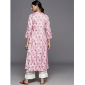 Varanga Viscose Printed A-Line Womens Kurti - Pink ( Pack of 1 ) - None