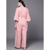 Women Pink Printed Basic Jumpsuit