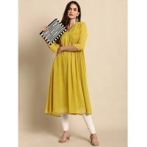 Janasya - Yellow Chiffon Womens Front Slit Kurti ( Pack of 1 ) - None