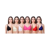 Kiran Enterprises Cotton Push Up Bra - Multi Color - 34B