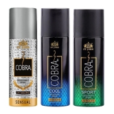 St. John Cobra Sensual ,Cool & Sports 150ml Each Deodorant Spray for Men 150 ml ( Pack of 3 )