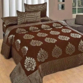 Chennile Premium Bedsheet-BROWN