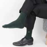 Men's Cosmic Ribbed Formal Socks - Bottle Green