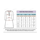 Vbuyz - Off White Cotton Womens Straight Kurti ( Pack of 1 ) - XXL