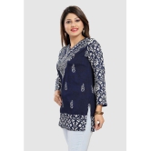 Meher Impex - Blue Crepe Womens Tunic ( Pack of 1 ) - None