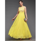 Miss Chase Polyester Solid Full Length Womens Gown - Yellow ( Pack of 1 ) - None