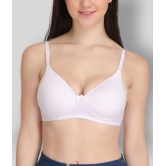 Softskin - White Cotton Blend Lightly Padded Women's T-Shirt Bra ( Pack of 2 ) - 40B