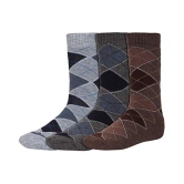 Creature - Woollen Men's Printed Multicolor Mid Length Socks ( Pack of 3 ) - Multicolor