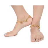 AanyaCentric - Gold Anklets ( Pack of 2 ) - Gold