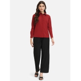 ALL WAYS YOU Red Crepe Womens Shirt Style Top ( Pack of 1 ) - None