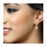 VIVASTRI Golden Drop Earrings ( Pack of 1 ) - Golden