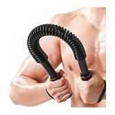 HORSE FIT Power Twister Bar |20kg- Upper Body Exercise for Chest, Shoulder, Forearm, Bicep and Arm Strengthener | arm Exercise Equipment | arm Strength Equipment | Hand Gripper - Black