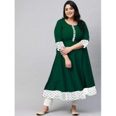 Estela - Green Cotton Blend Women's Flared Kurti ( Pack of 1 ) - None