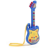 Sevriza® Boys and Girls Plastic 3 to 15 Years Learning to Play Guitar Musical Toy with Microphone Toy (Multi Color)