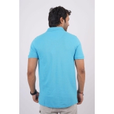 Men's MD Blue Solid Polo T-Shirt