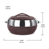 Milton Fiesta 1500 Insulated Inner Stainless Steel Casserole, 1370 ml, Brown Silver - Brown Silver