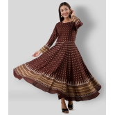 Lee Moda - Brown Rayon Womens Anarkali Kurti ( Pack of 1 ) - M