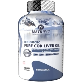 NATURYZ Icelandic COD Liver Fish Oil Capsules with Natural Omega 3 & Vitamins (A & D) - 100 softgels