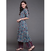 Antaran Cotton Printed Kurti With Palazzo Women''s Stitched Salwar Suit - Green ( Pack of 2 ) - None