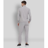 YUUKI - Light Grey Polyester Regular Fit Striped Mens Sports Tracksuit ( Pack of 1 ) - XL