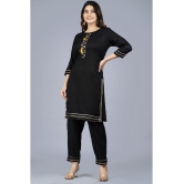 SIPET - Black Straight Rayon Women's Stitched Salwar Suit ( Pack of 1 ) - None